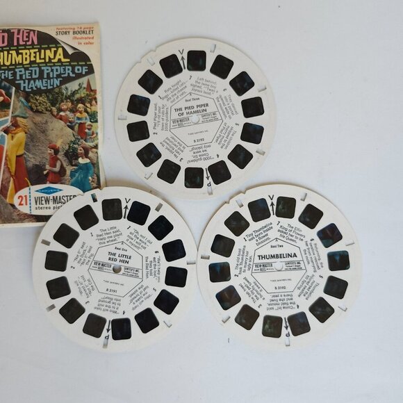 VINTAGE The Little Red Hen Thumbelina The Pied Piper of Hamelin VIEW MASTER REEL - Picture 3 of 4